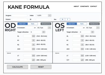 Cálculo de LIO para ojos inusuales