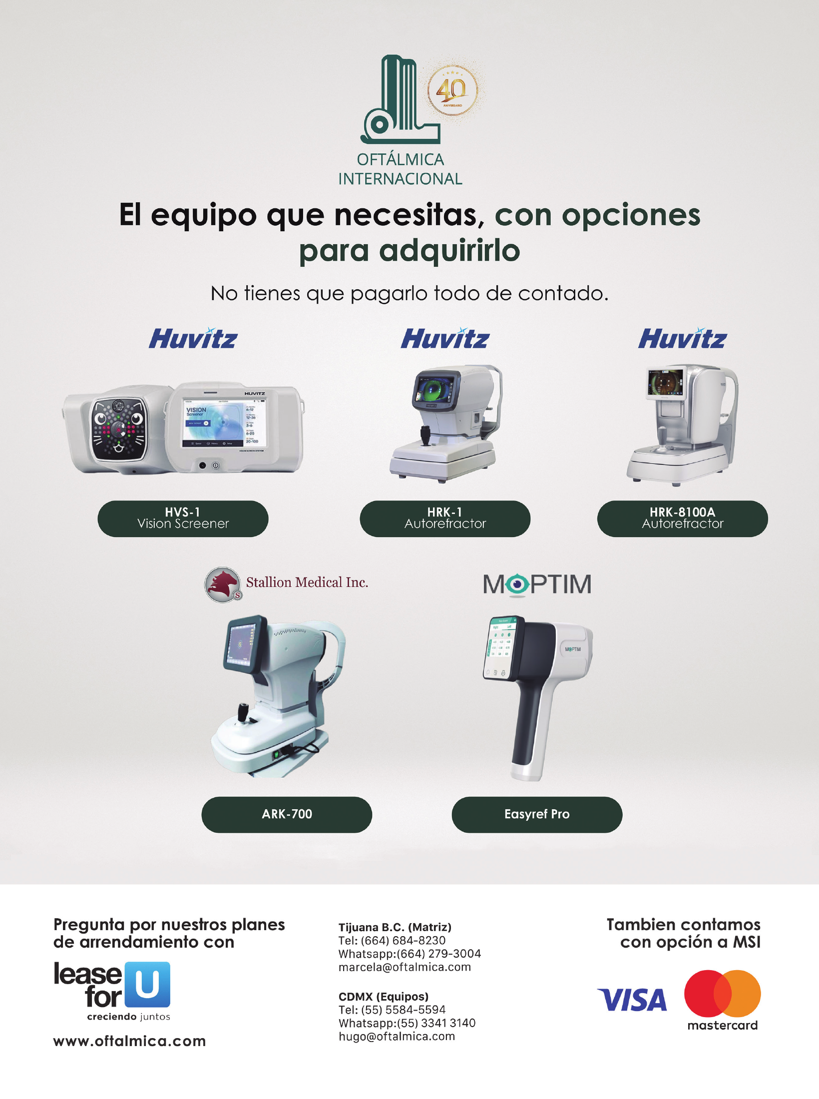 Oftálmica Internacional · Microscopios INAMI